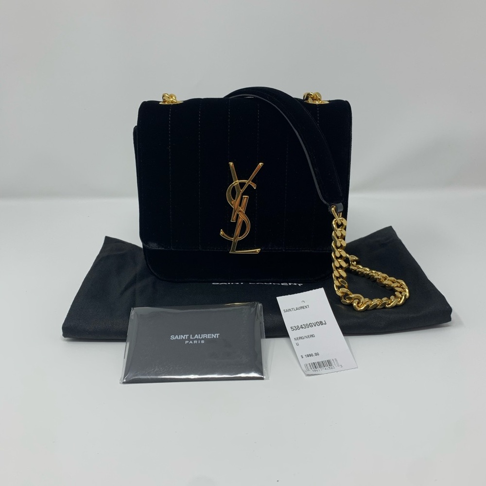 ✅SOLD✅NWT Saint Laurent Vicky Velvet SmCrossbody - Picture 1 of 8